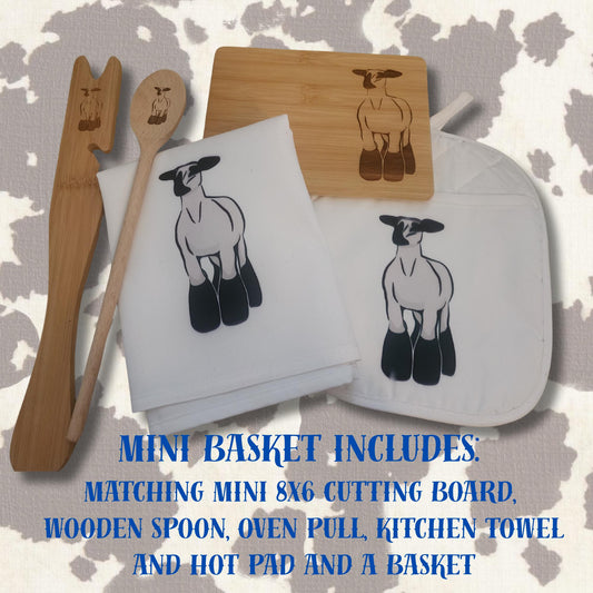 Pre-Made Buyer’s Gift Basket - Small | 4H & FFA Livestock Auction Thank You Gift | Custom Animal Design