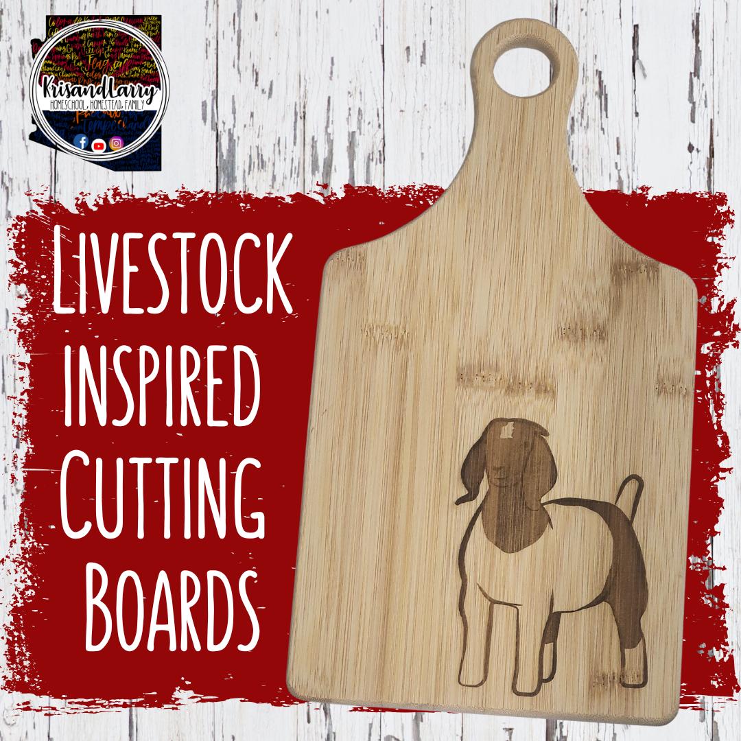 Steer 4-H FFA Buyer Gift – Bamboo Paddle Cutting Board – Front Facing Market Steer Design – Livestock Auction Thank You – Beef Project Gift