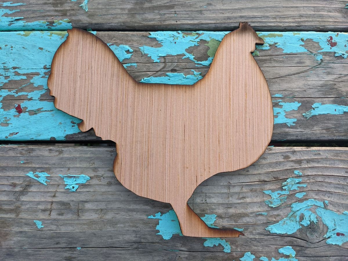 Show Chicken Wood Stall Blank, Cutout, Chicken, Chick, Pullet, Rooster, Cock, Cockerel, Hen, Livestock, Small stock