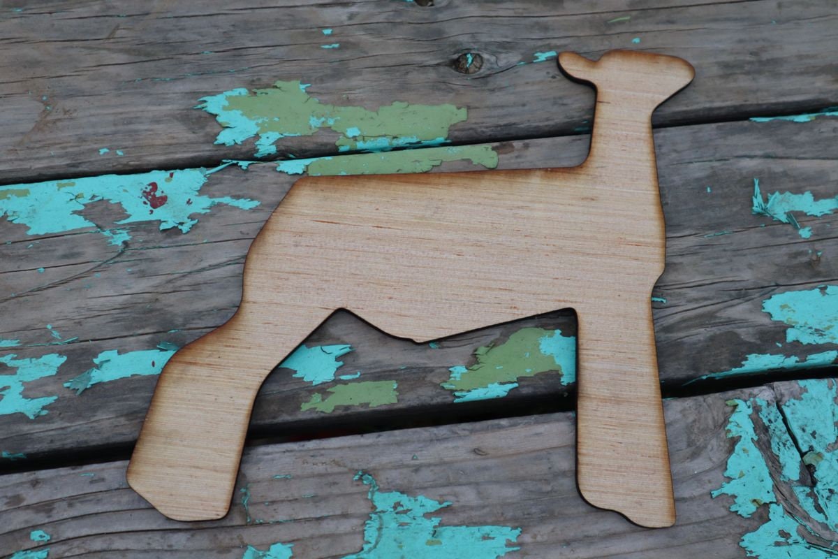 Market Lamb Wood Stall Blank, Cutout, show lamb, Sign, livestock