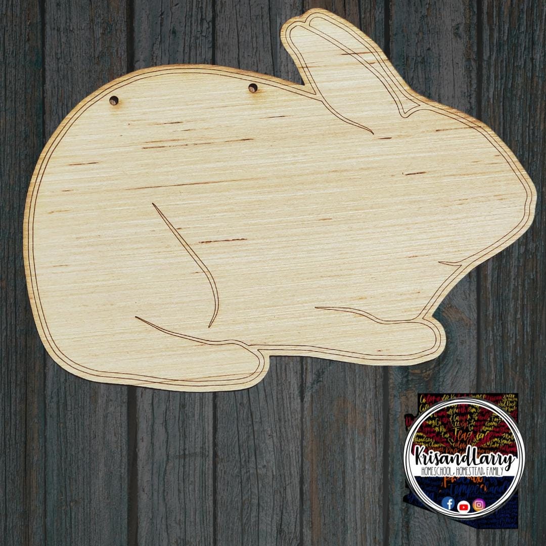 Rabbit Cage Stall Sign Blank | Buck or Doe Wood Cutout | New Zealand, Dutch, Rex, Hotot | DIY Livestock Show Sign for 4H & FFA Market Rabbit
