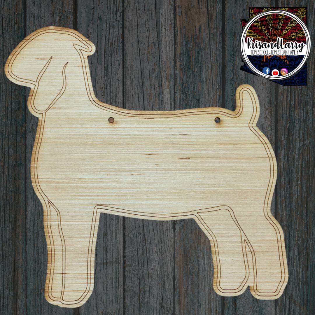 Doe Breeder or Market goat Wood Sign blank, boer, livestock