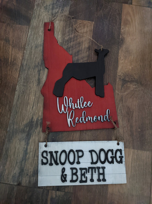 Montana Stall Sign – State Shaped Livestock Tag for 4H & FFA – Custom Barn Sign for Steer, Pig, Goat, Lamb, Turkey, Dairy Goat MT