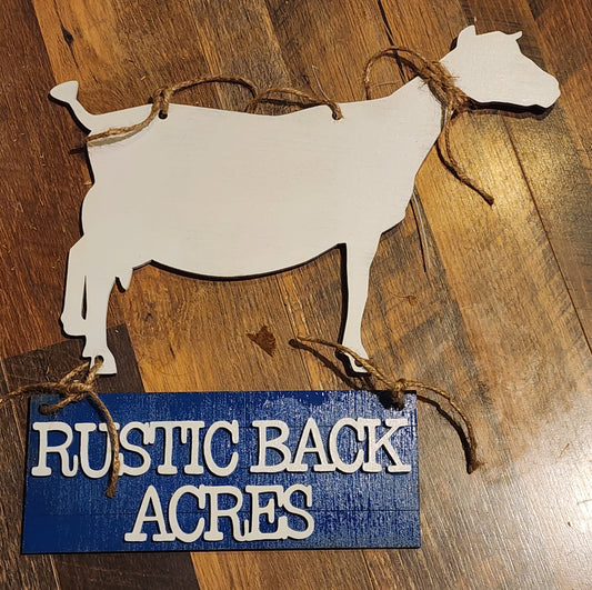 Custom Stall Signs - Cutout, Livestock, Steer, Lamb, Goat, Pig, Swine, Dairy goat, turkey