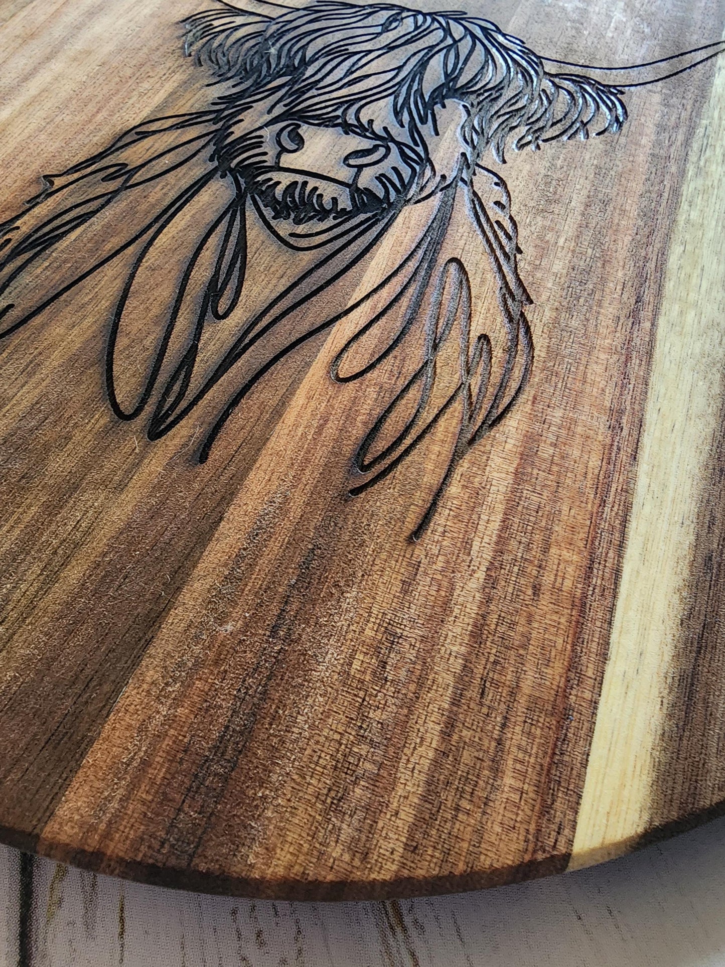 Southwestern Cactus Deviled Egg Board – Acacia Wood Tray – Holds 24 Eggs – Laser-Etched Desert Scene – Charcuterie, Cheese & Cutting Board