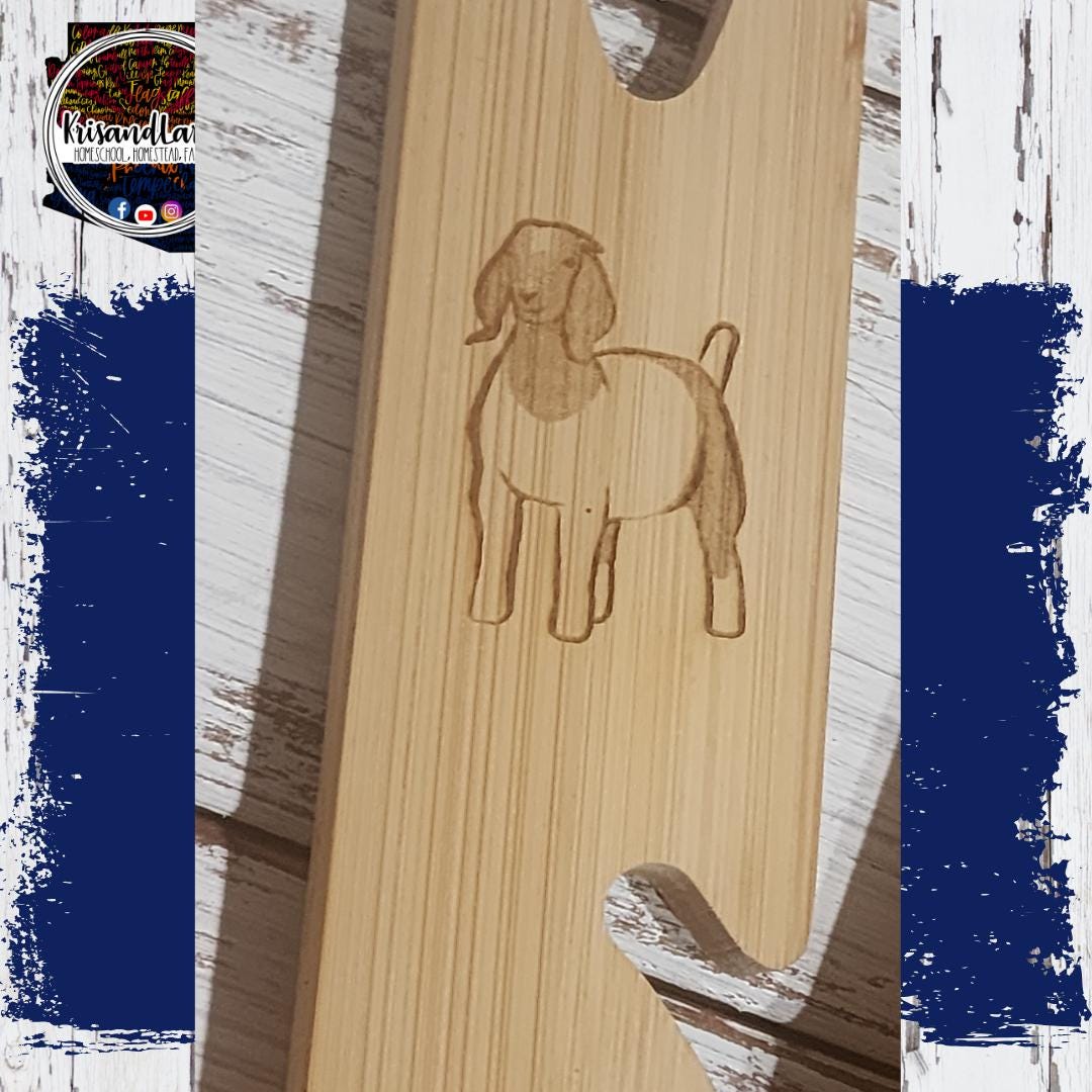 Oven Rack Pull - 4-H FFA Buyer Gift – Laser-Etched Bamboo Oven Rack Pull – Livestock Animal Design – Auction Thank You – Market Project Gift