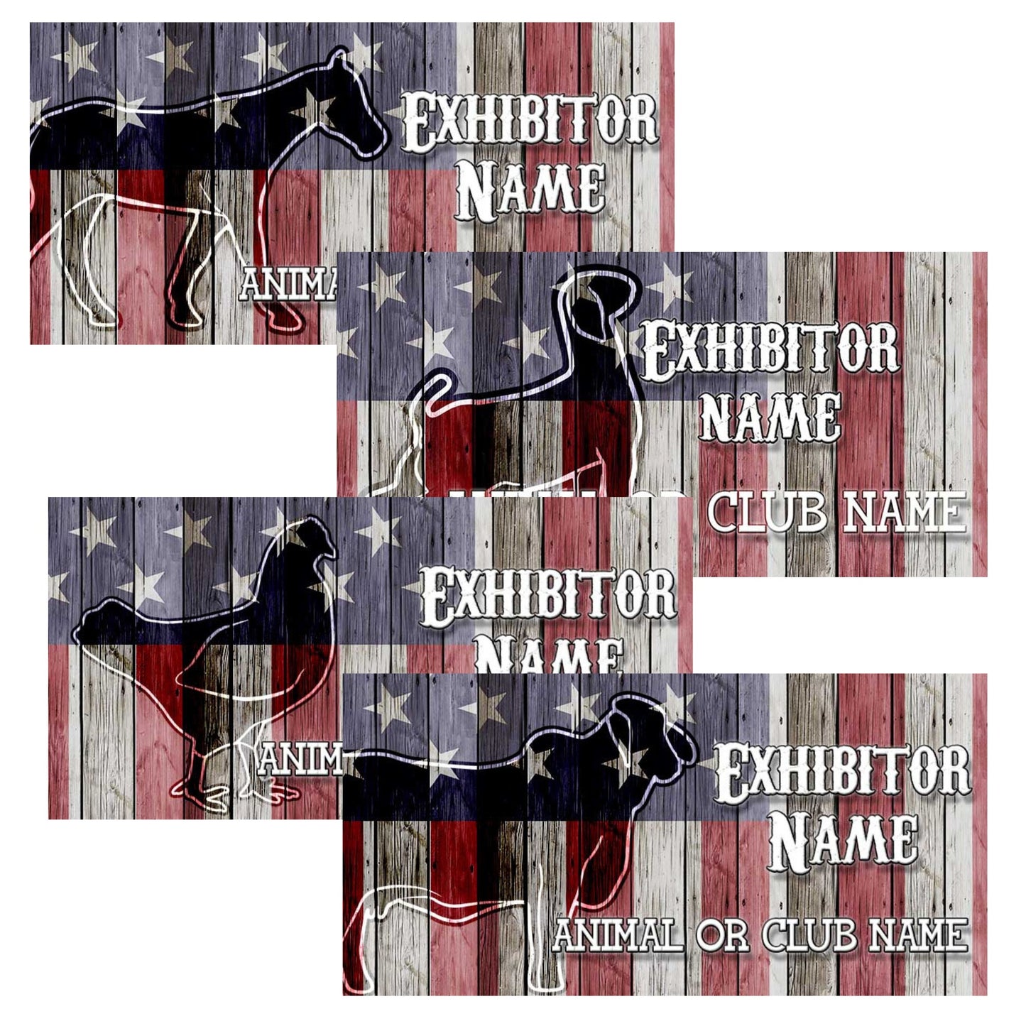 Custom License Plate Stall Sign, Livestock, Goat, Lamb, steer, heifer, pig, turkey, rabbit, chicken, dairy goat