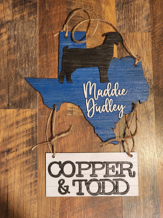 Custom Livestock Stall Signs - Texas, TX