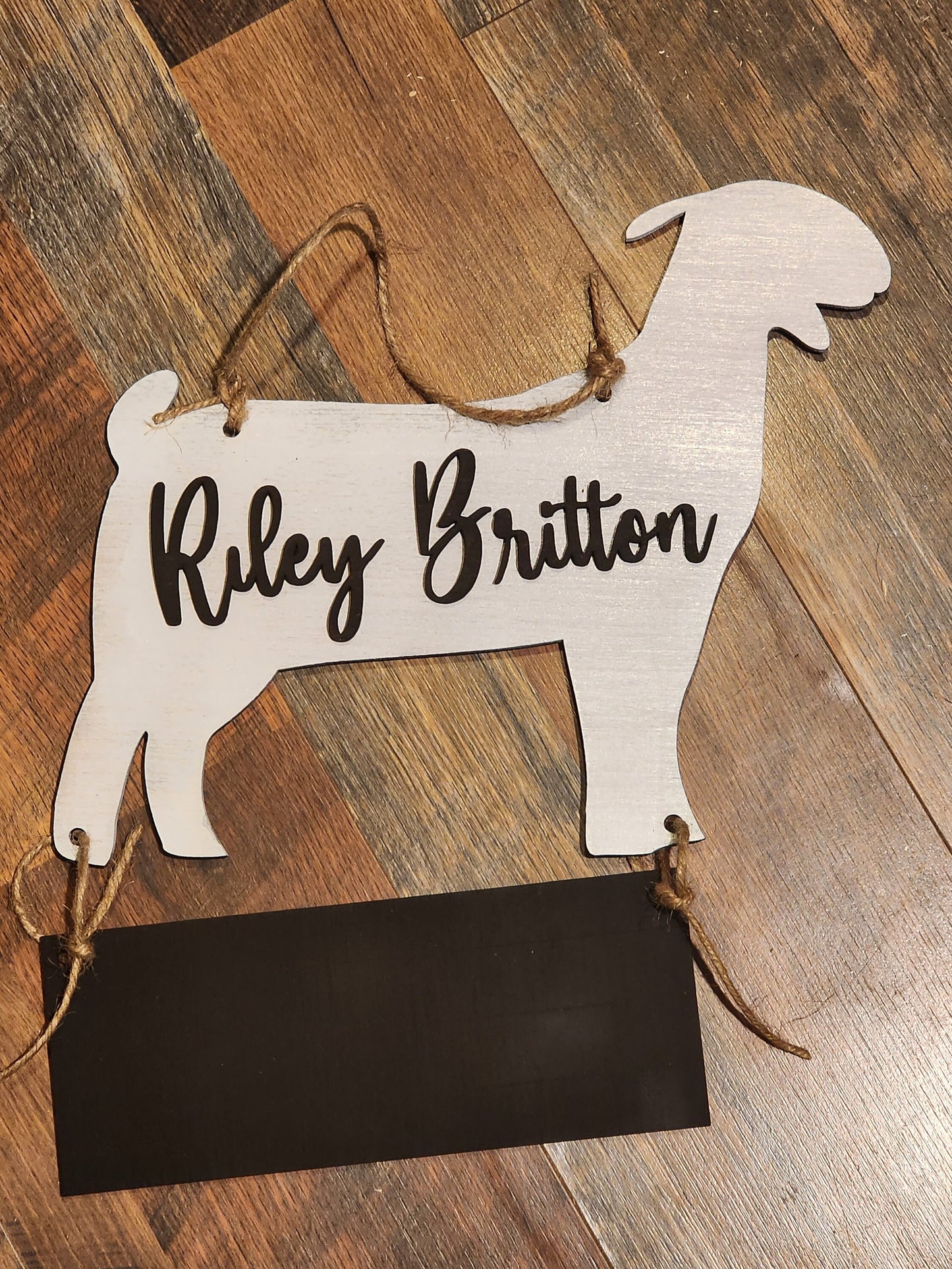 Livestock Stall Sign with Chalkboard Base