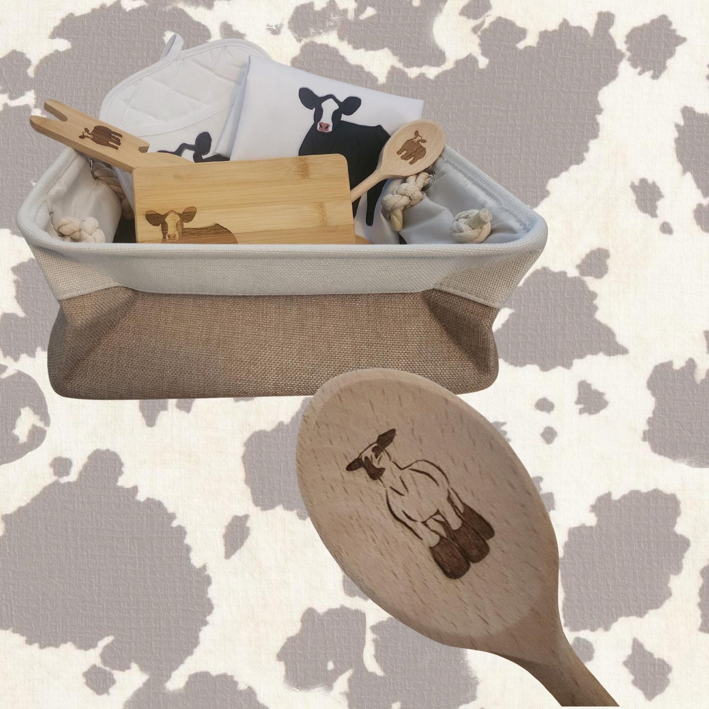 Pre-Made Buyer’s Gift Basket - Small | 4H & FFA Livestock Auction Thank You Gift | Custom Animal Design
