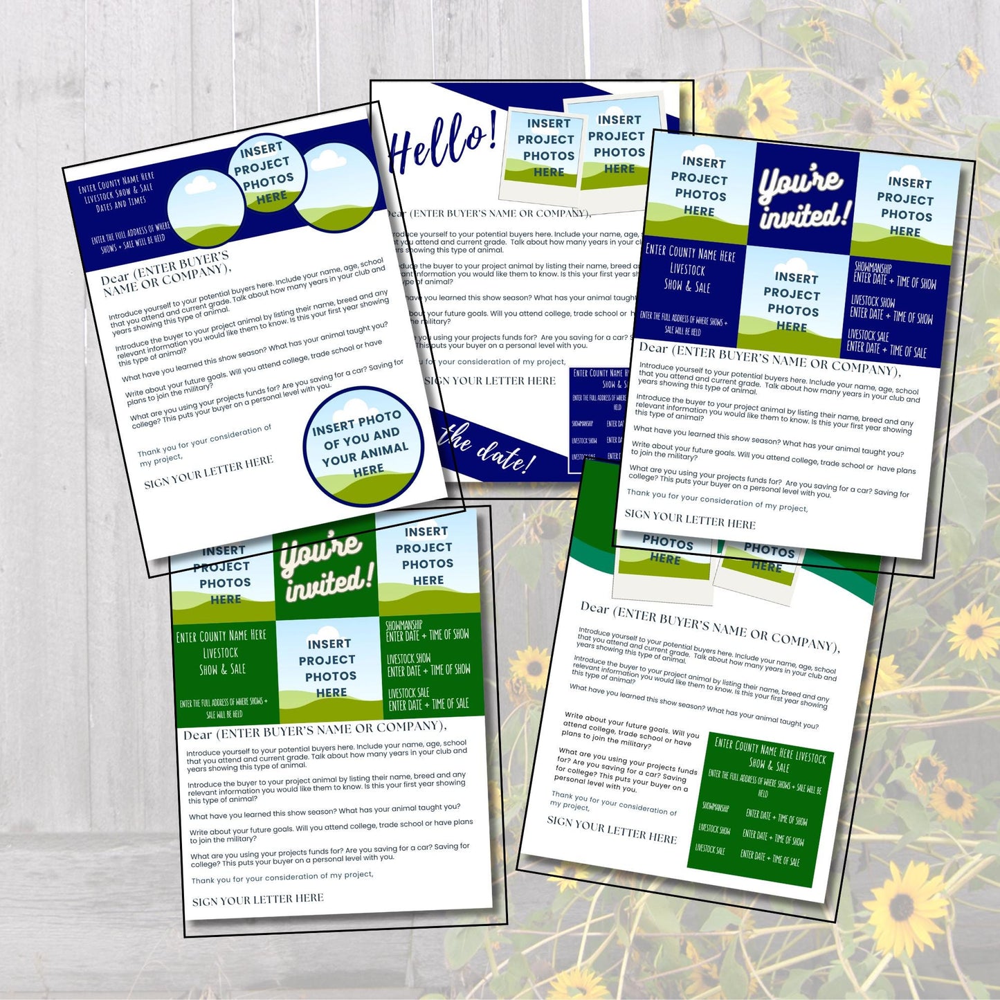 Livestock Buyer Letter Templates | 20 Canva Editable Designs | Customizable Club Outreach Letters for Agriculture Youth