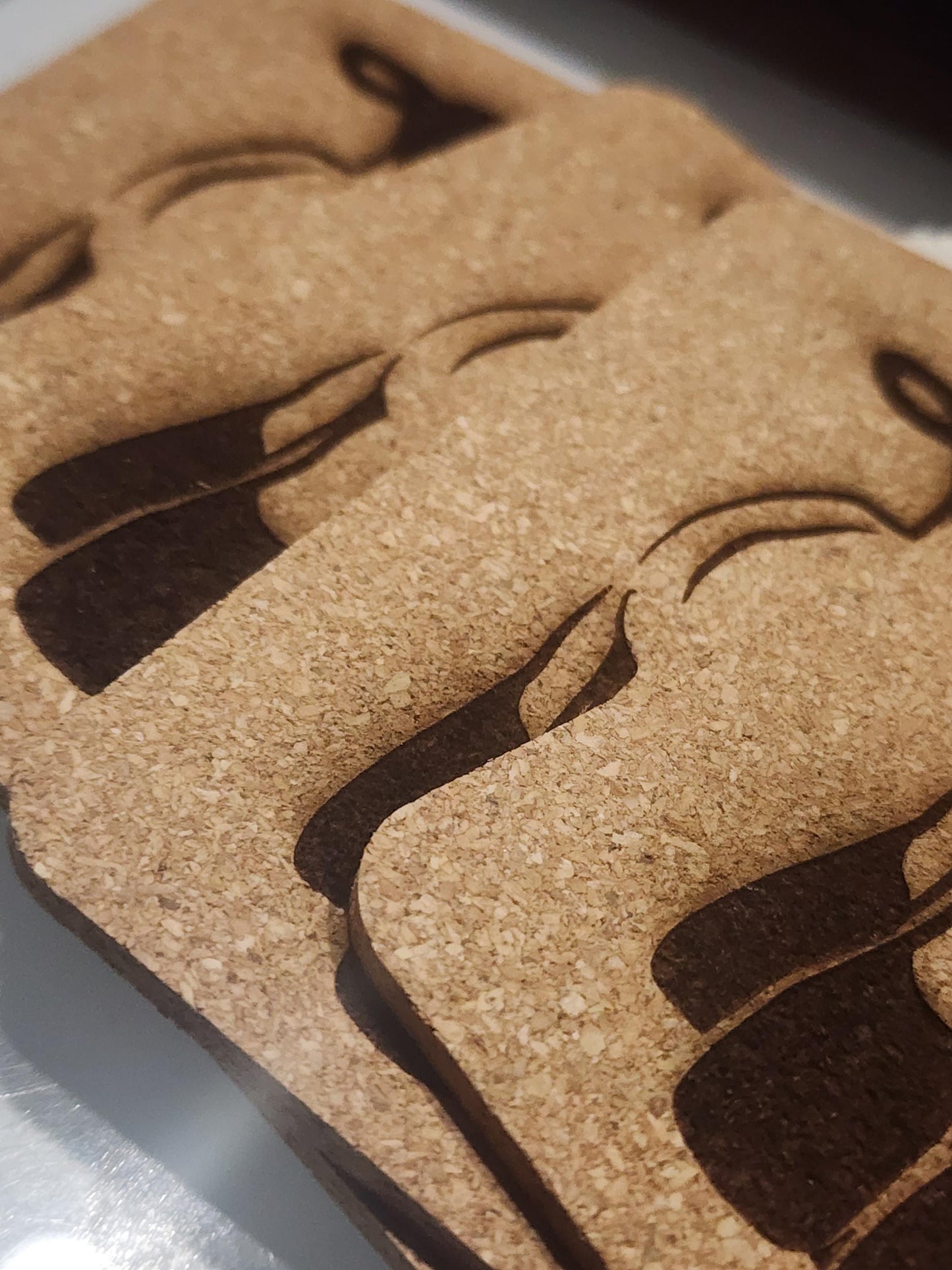 Market lamb, buyer's gift, cork coasters, set of 4, same designs. Thank you gift, livestock
