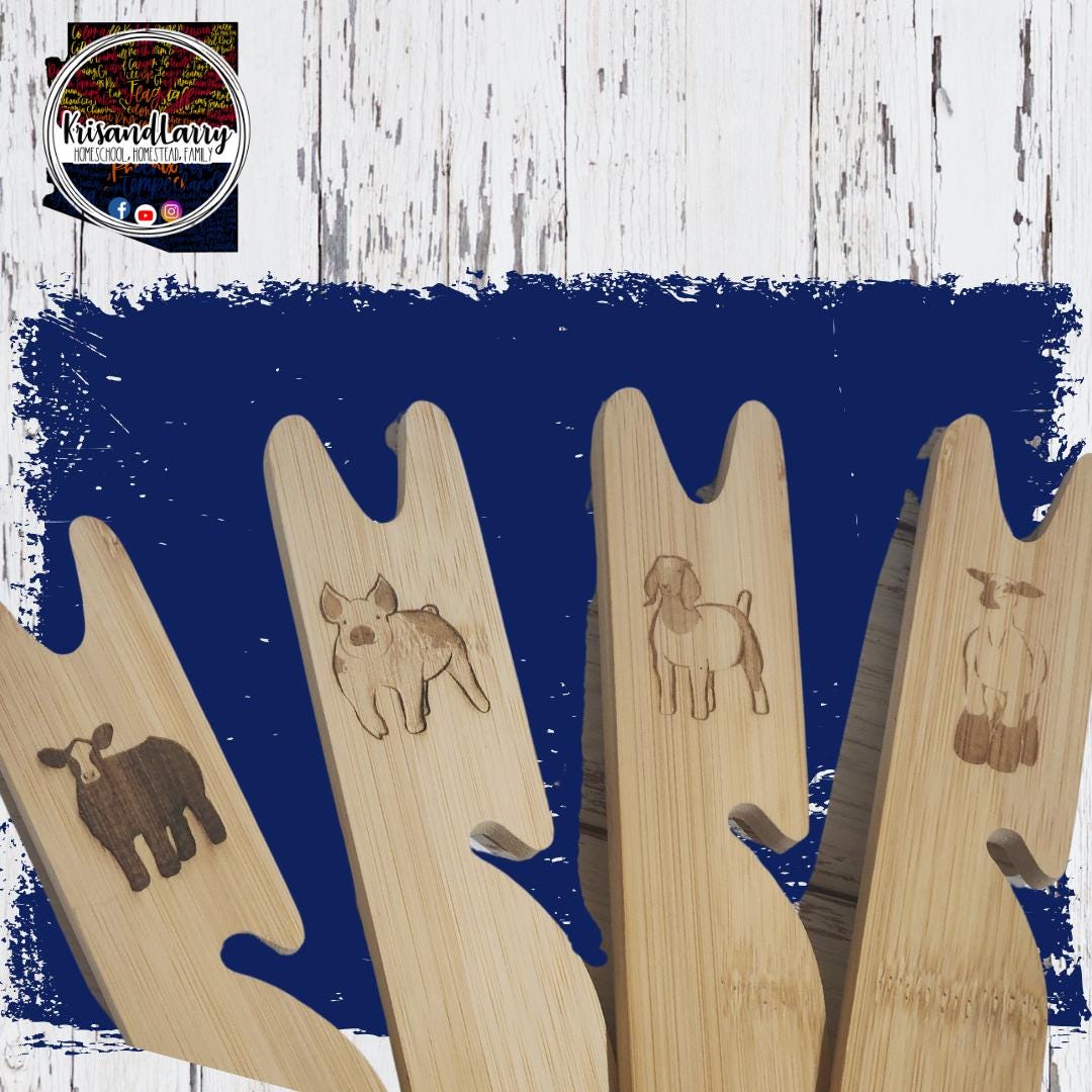 Oven Rack Pull - 4-H FFA Buyer Gift – Laser-Etched Bamboo Oven Rack Pull – Livestock Animal Design – Auction Thank You – Market Project Gift