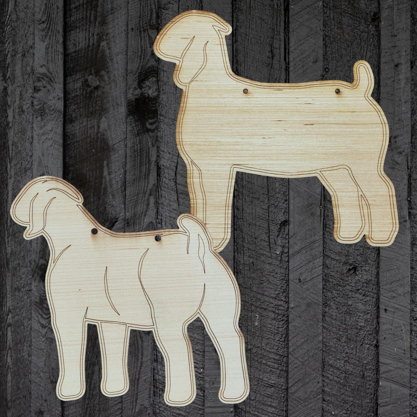 Lamb Wood Stall Sign Blank | Dorper Market Lamb Cutout | DIY Livestock Show Sign for 4H & FFA | Paintable Sheep Decor | Farm Animal Blank