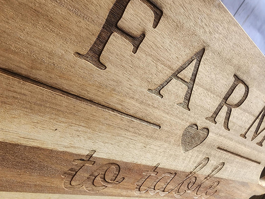 farm to table, farmhouse, farmhouse decor, Acacia Cutting Board