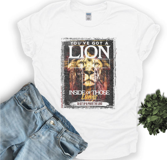 Vintage Rock style - Lion - Christian Tee-shirt