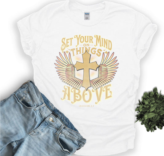 Vintage Rock style - SET YOUR MIND - Christian Tee-shirt