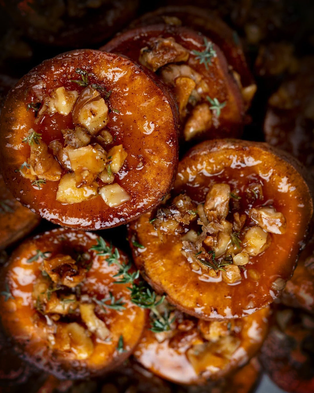 Maple-Glazed Sweet Potatoes with Pecans