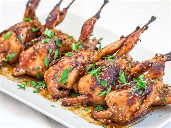 Asian style roasted quail