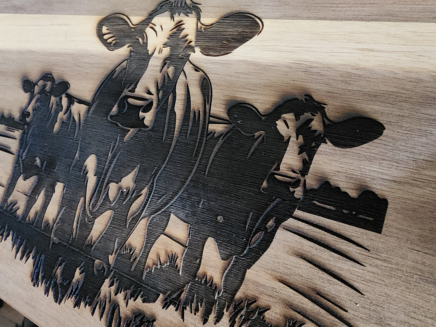 Cow, dairy cow, farm, Acacia Wood Cutting Board, serving platter