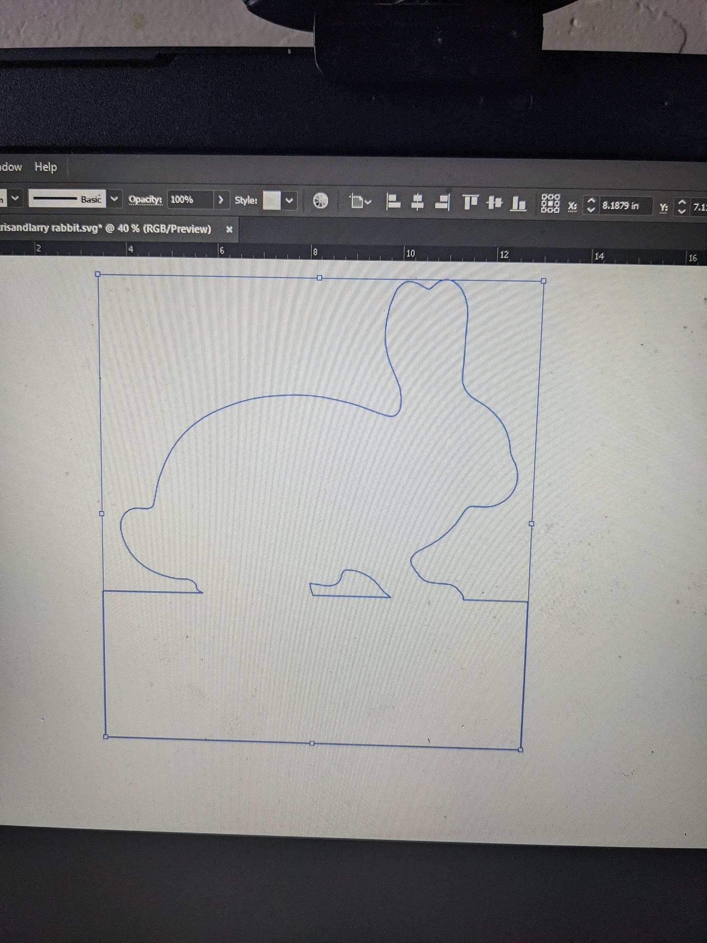 Rabbit with Base Livestock wood sign
