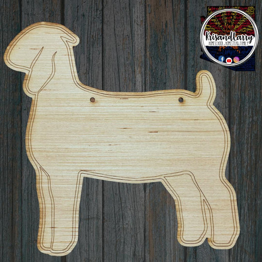 Doe Breeder or Market goat Wood Sign blank, boer, livestock