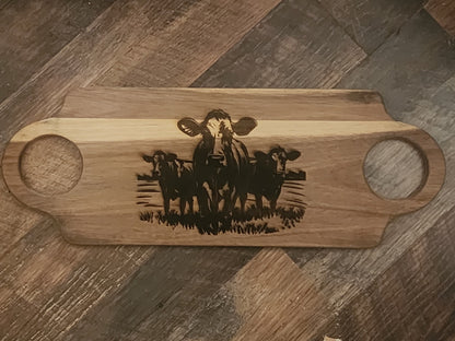 Cow, dairy cow, farm, Acacia Wood Cutting Board, serving platter