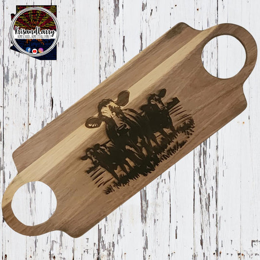 Cow, dairy cow, farm, Acacia Wood Cutting Board, serving platter