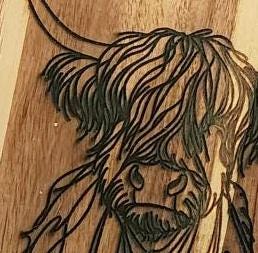 Scottish Highland Cow, Coo, Coos,  Acacia Cutting Board, cow, highland