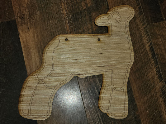 CUSTOM ORDER - WITH Etched Name - Lamb, Wood Sign blank, sheep, dorper, livestock, market lamb