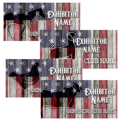 Custom License Plate Stall Sign, Livestock, Goat, Lamb, steer, heifer, pig, turkey, rabbit, chicken, dairy goat