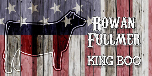 Custom License Plate Stall Sign, Livestock, Goat, Lamb, steer, heifer, pig, turkey, rabbit, chicken, dairy goat
