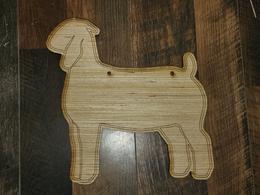 CUSTOM ORDER - WITH Etched Name - Doe Breeder or Market goat Wood Sign blank, boer, livestock