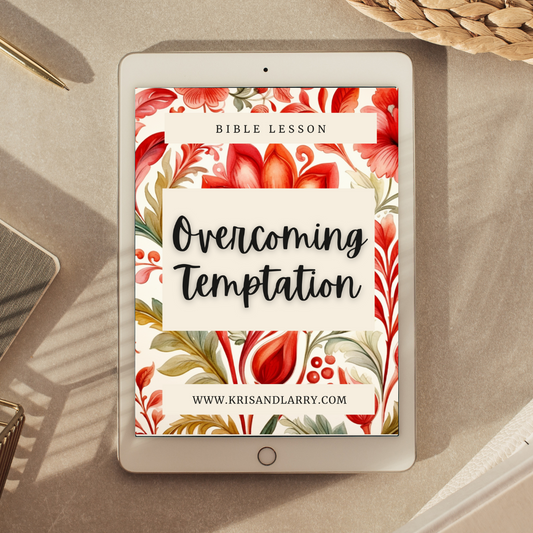 Overcoming Temptation Bible Lesson, 17 Page Christian Bible Study - Downloadable