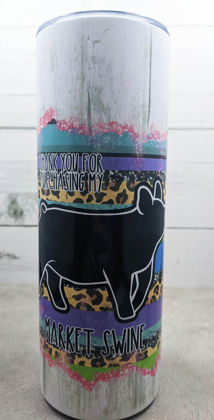 TUMBLER - Buyer's Thank You Gift - Serape Livestock, Market Goat, Market Lamb, Market Swine, Market Steer