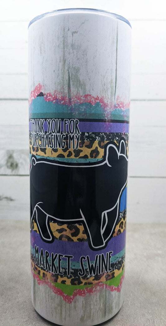 TUMBLER - Buyer's Thank You Gift - Serape Livestock, Market Goat, Market Lamb, Market Swine, Market Steer