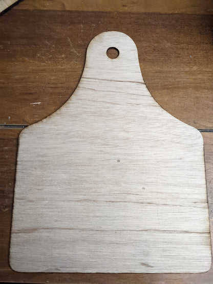 Market livestock wood Ear Tag shaped Stall Blank, Cutout, show, Sign, blank, livestock