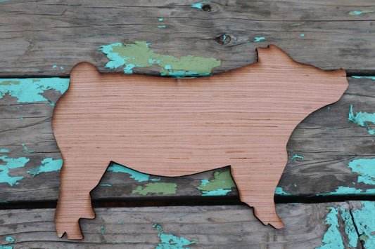 Market Pig Wood Stall Blank, Cutout, swine, show hog, Sign, livestock
