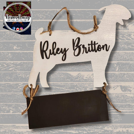 Livestock Stall Sign with Chalkboard Base