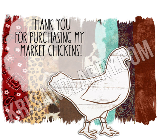 Chicken / Chickens- Thank you Buyers gift Livestock Show Chicken, Chickens, rooster, hens, Tumbler Sublimation file  - DIGITAL FILE, PNG