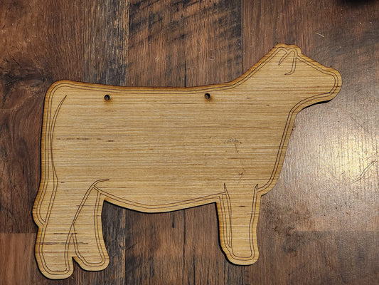CUSTOM ORDER - WITH Etched Name - Heifer Stall Sign blank, angus, hereford, livestock, wood stall blank, heifer, cattle, cow,