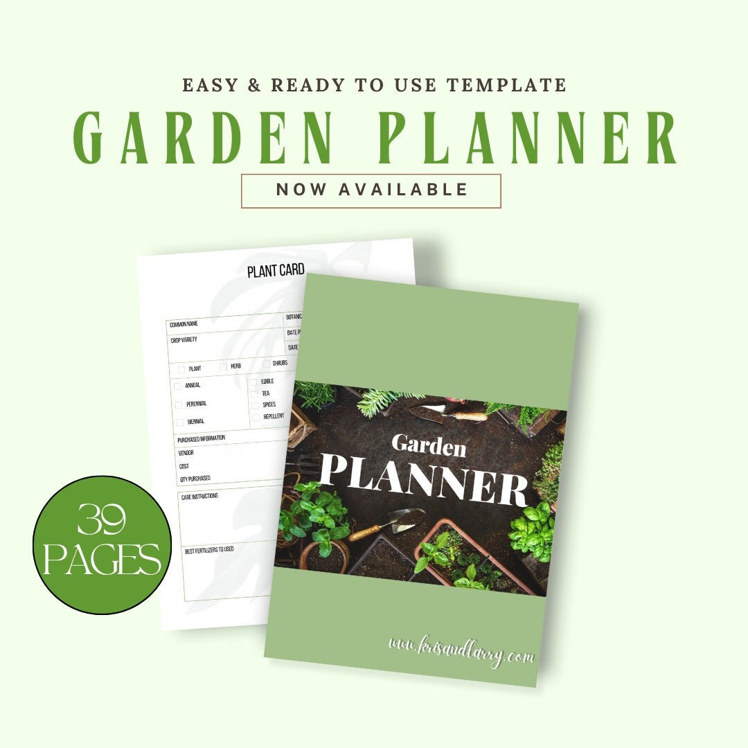Garden planner - Downloadable, 39  print and use planner